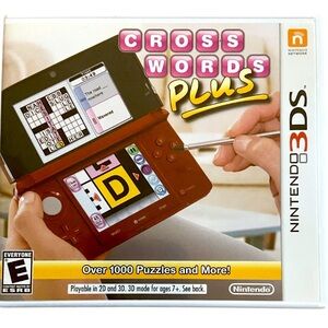 Crosswords Plus (Nintendo 3DS, 2012) Video Game Complete In Box Tested